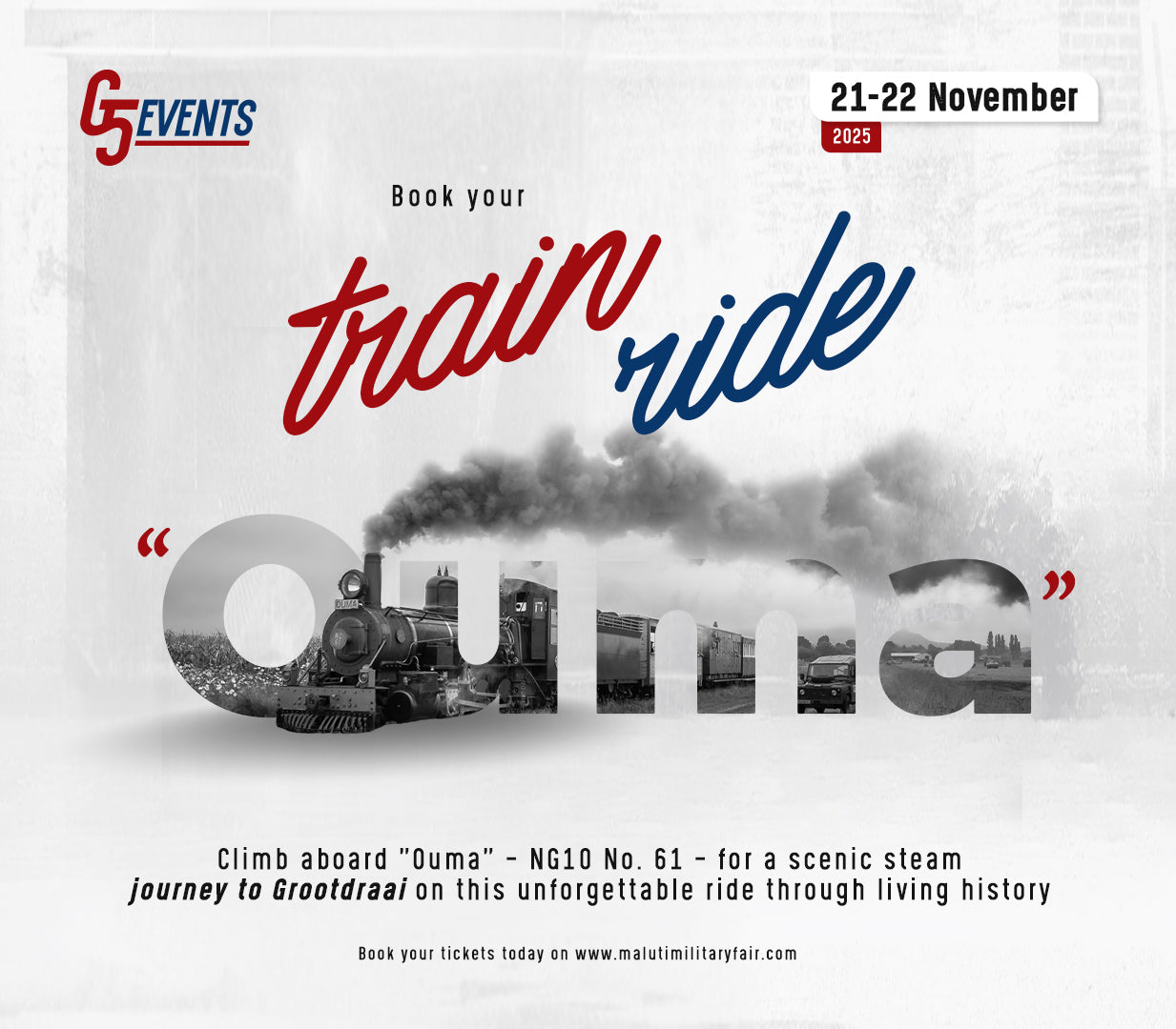 Train Ride to Grootdraai, Friday 21 November